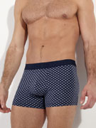 Комплект трусов-боксеров мужских HOM 40-3102 тёмно-синие + тёмно-синие с цветным принтом