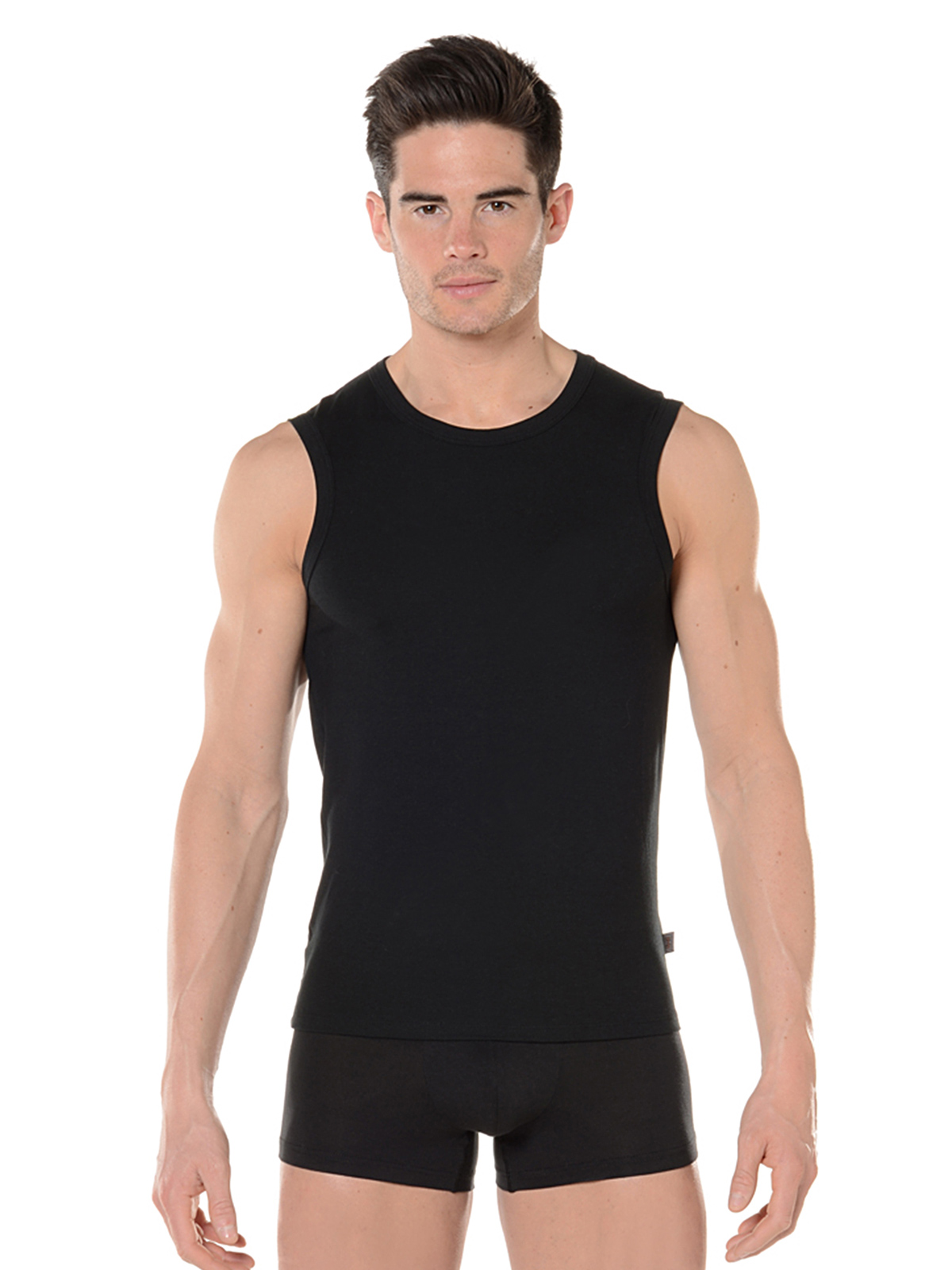 майка мужская HOM First Cotton, арт. HOM 03282 чёрная