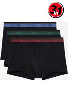 Комплект трусов-боксеров мужских HOM 40-2872 чёрных с разноцветными поясами