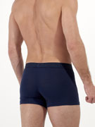 Комплект трусов-боксеров мужских HOM 40-3102 тёмно-синие + тёмно-синие с цветным принтом