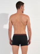 Трусы-боксеры мужские HOM 40-2872 чёрные с бордовым поясом