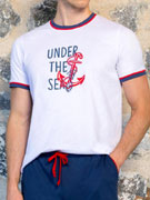 Пижама мужская Doreanse 4504 сине-белая