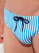 Плавки-брифы мужские HOM 40-3157 в бело-голубую полоску