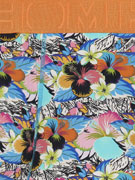 Трусы-боксеры мужские HOM 40-3045 с бирюзово-оранжевым цветочным принтом