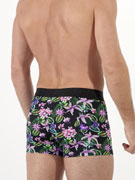 Трусы-боксеры мужские HOM 40-3045 чёрные с цветочным принтом