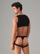 Стринг-боди мужское Doreanse 3043 чёрное