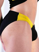 Трусы-слипы мужские Doreanse 1099 чёрные с жёлтыми вставками