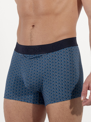 Трусы-боксеры мужские HOM 40-3073 тёмно-синие с принтом