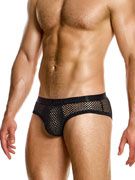 Трусы-брифы мужские Modus Vivendi 05416 чёрные в крупную сеточку