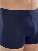 Комплект трусов-боксеров мужских HOM 40-3102 тёмно-синие + тёмно-синие с цветным принтом
