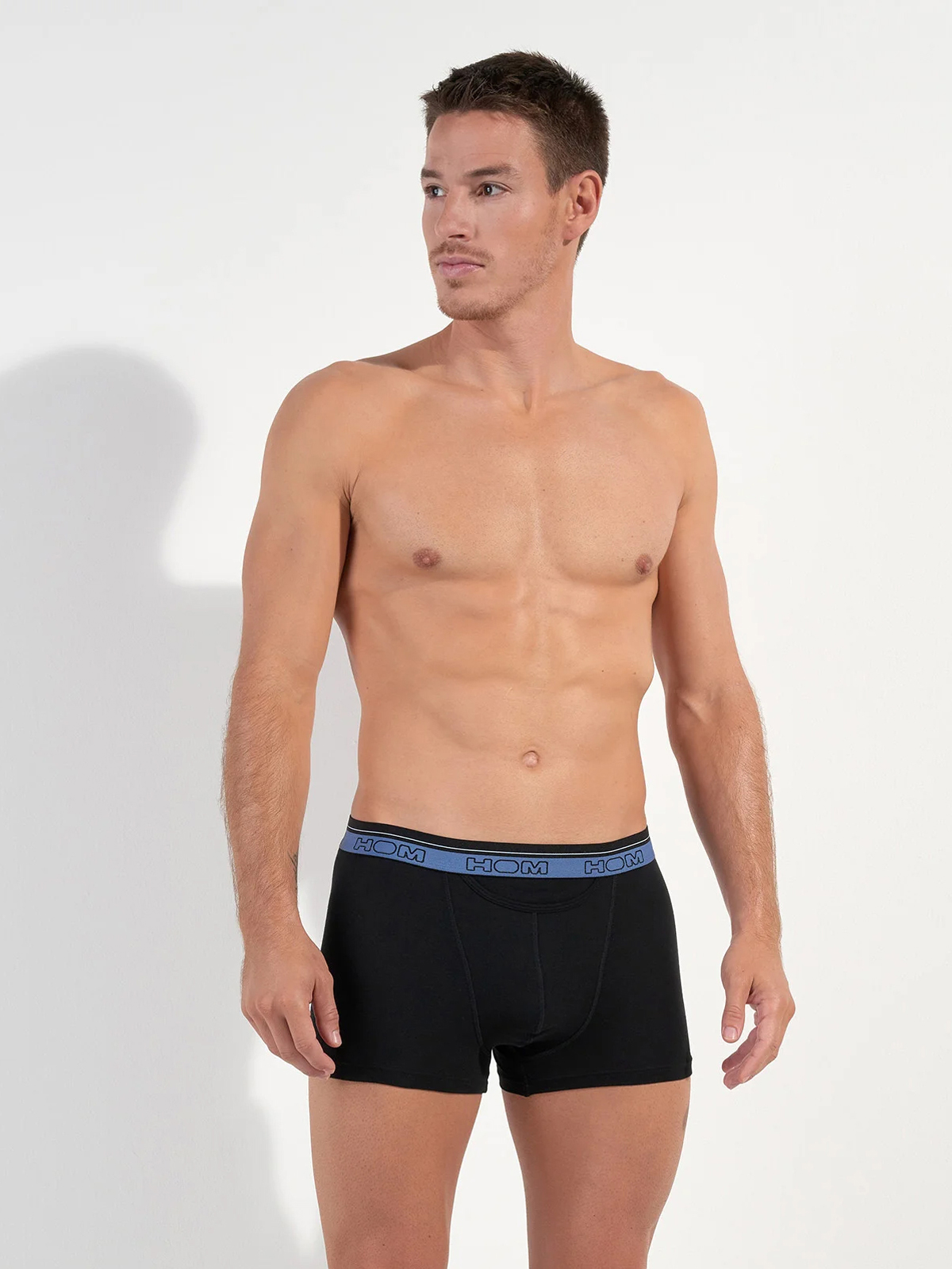 Комплект трусов-боксеров мужских HOM 40-2872 чёрных с разноцветными поясами