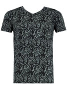 Футболка мужская HOM 40-2881 чёрная с кружевным эффектом