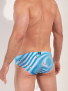 Плавки-брифы мужские HOM 40-3157 в бело-голубую полоску