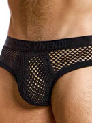 Трусы-брифы мужские Modus Vivendi 05416 чёрные в крупную сеточку