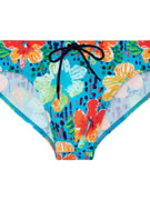 Плавки-брифы мужские HOM 40-2761 бирюзовые с цветным принтом
