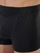 Трусы-боксеры мужские HOM 40-3104 чёрные с графическим принтом