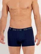 Комплект трусов-боксеров мужских HOM 40-2999 тёмно-синие + в сине-белую полоску