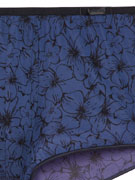 Трусы-хипсы мужские HOM Nassau тёмно-синие с цветочным принтом, арт. HOM 40-2411
