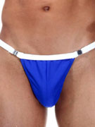 стринги мужские Oboy 06-8030 сине-белые