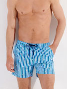 Пляжные шорты мужские HOM 40-2779 голубые в вертикальную полоску
