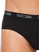 Комплект трусов-брифов мужских HOM 40-2467 чёрные, серые, синие