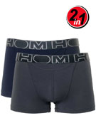Комплект из 2-х трусов-боксеров мужских HOM 40-0405 серые + тёмно-синие