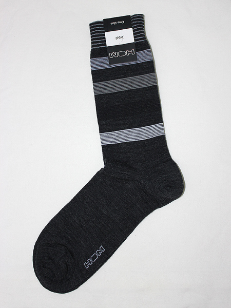 носки мужские шерстяные HOM Wool Chic, арт. HOM 05007 чёрные