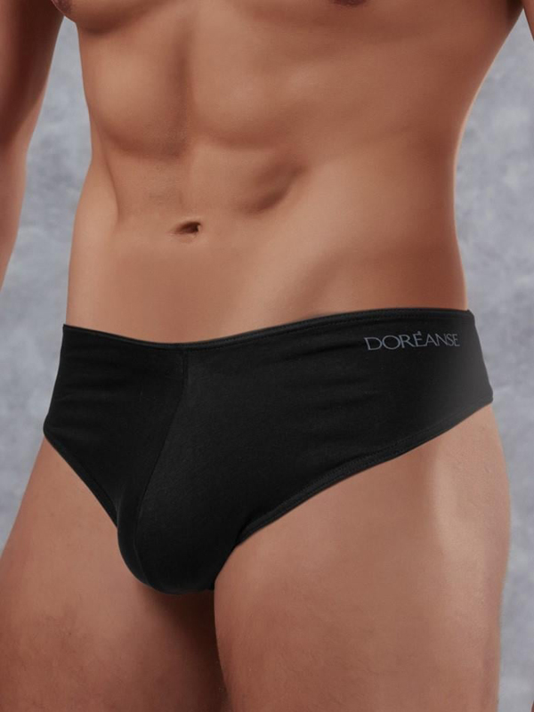 Стринги мужские Doreanse 1030 чёрные с высокой посадкой
