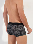 Трусы-хипсы мужские HOM 40-2880 чёрные с кружевным эффектом
