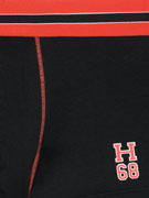 Трусы-хипсы мужские HOM 40-2654 чёрные с красной отделкой