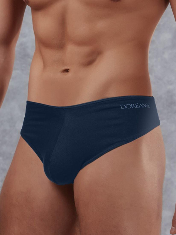 Стринги мужские Doreanse 1030 тёмно-синие с высокой посадкой