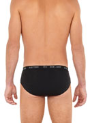 Комплект трусов-брифов мужских HOM 40-2467 чёрные, серые, синие