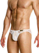 Трусы-слипы мужские Modus Vivendi 05414 белые в крупную сеточку