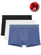 Комплект из 3-х трусов-боксеров мужских HOM 40-3101 разного цвета