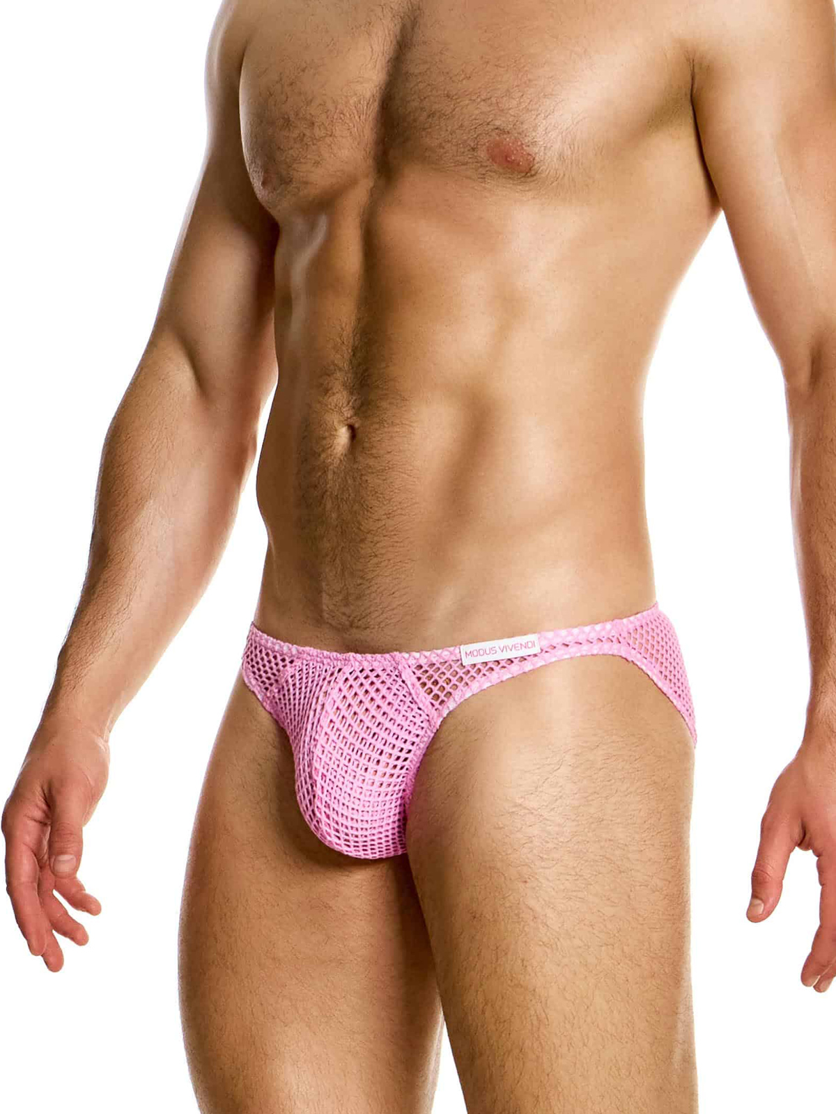 Трусы-слипы мужские Modus Vivendi 08018 розовые в крупную сеточку