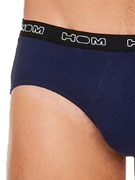 Комплект трусов-брифов мужских HOM 40-2467 чёрные, серые, синие