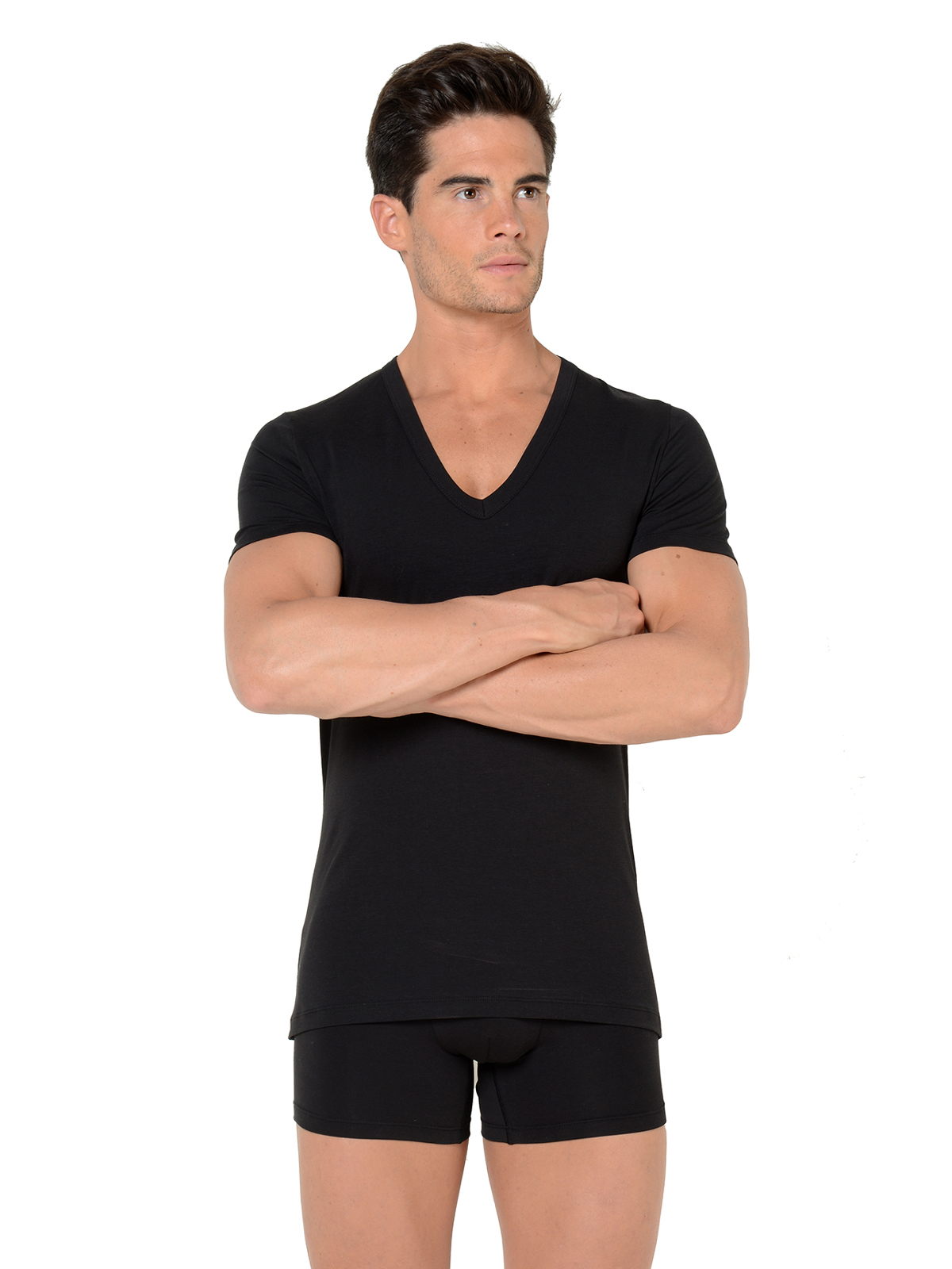 футболка мужская HOM 40-1331 чёрная