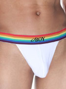 Стринги мужские Oboy 06-8063 белые