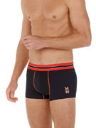 Трусы-хипсы мужские HOM 40-2654 чёрные с красной отделкой