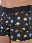 Трусы-боксеры мужские HOM 40-3045 чёрные с цветным принтом