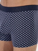 Комплект трусов-боксеров мужских HOM 40-3102 тёмно-синие + тёмно-синие с цветным принтом