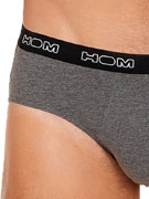 Комплект трусов-брифов мужских HOM 40-2467 чёрные, серые, синие