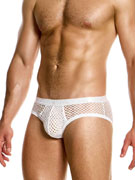 Трусы-брифы мужские Modus Vivendi 05416 белые в крупную сеточку