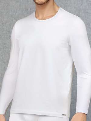 Футболка мужская с длинным рукавом (лонгслив) Doreanse 2900 белая