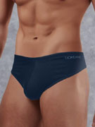 Стринги мужские Doreanse 1030 тёмно-синие с высокой посадкой