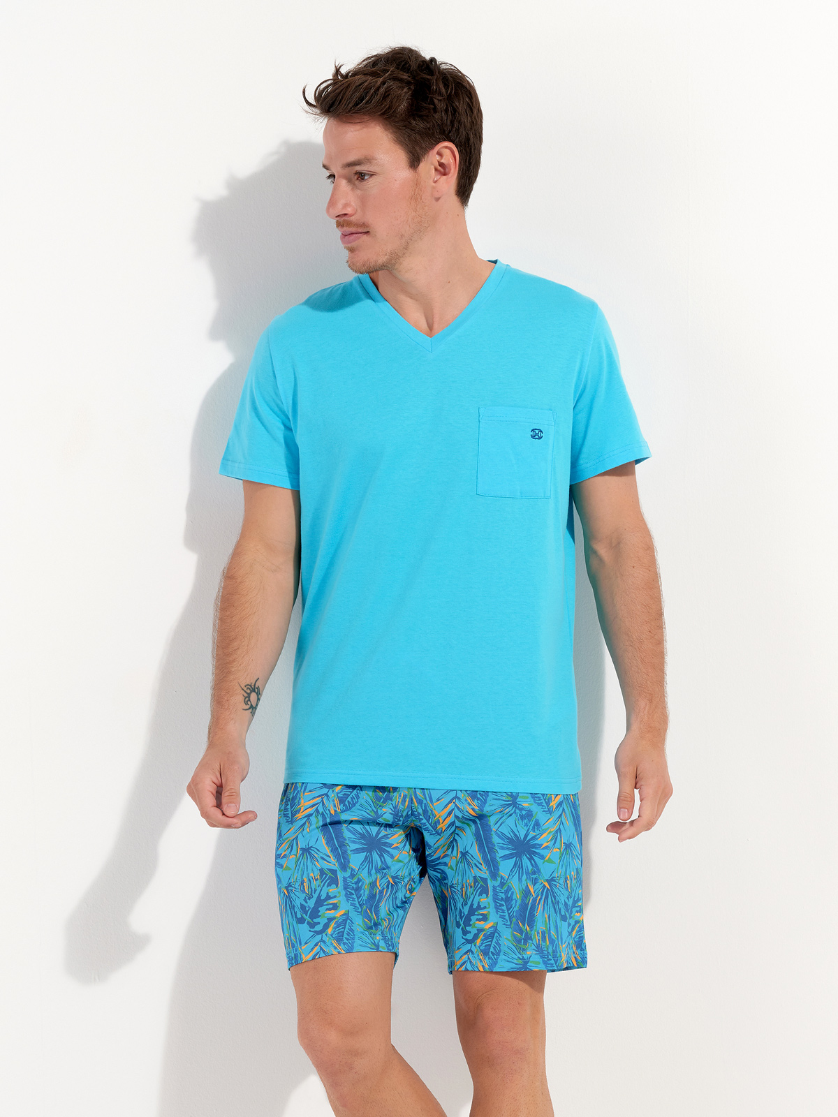 Пижама мужская HOM 40-2940 с цветным принтом