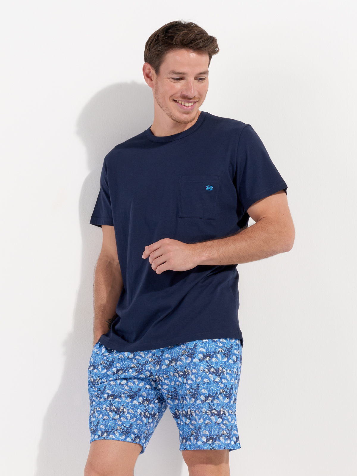 Пижама мужская HOM 40-2946 с цветным принтом