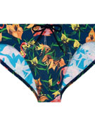 Плавки-брифы мужские HOM 40-2764 тёмно-синие с цветным принтом