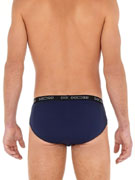 Комплект трусов-брифов мужских HOM 40-2467 чёрные, серые, синие