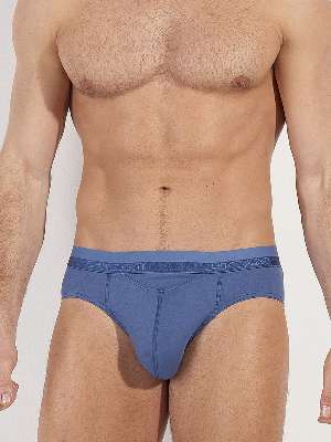 Трусы-брифы мужские HOM 35-9521 цвета деним (джинсовый синий)